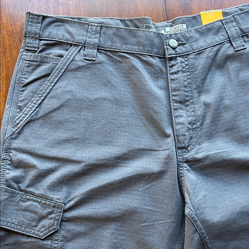 NWT Carhartt Dark Gray Ripstop Cargo Shorts Size 38 - Picture 8 of 16
